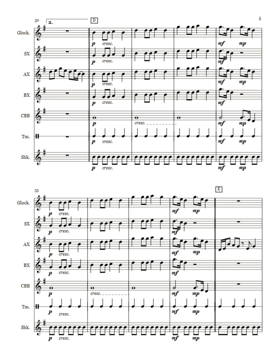 Best Day Of My Life Percussion Ensemble scores gallery preview page 5