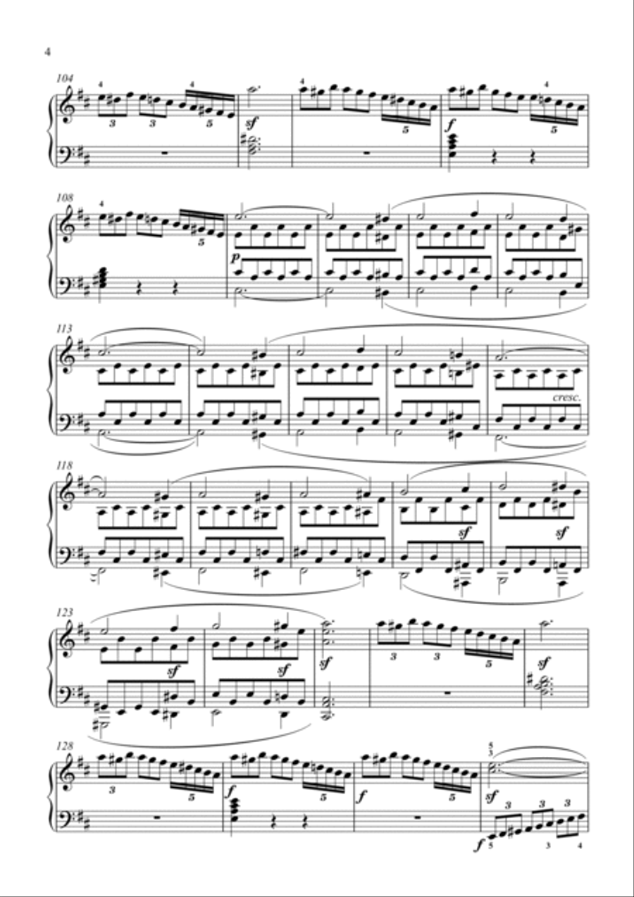 Beethoven-Piano Sonata No.15 in D major, Op.28 (Pastoral) Small Ensemble scores gallery preview page 5
