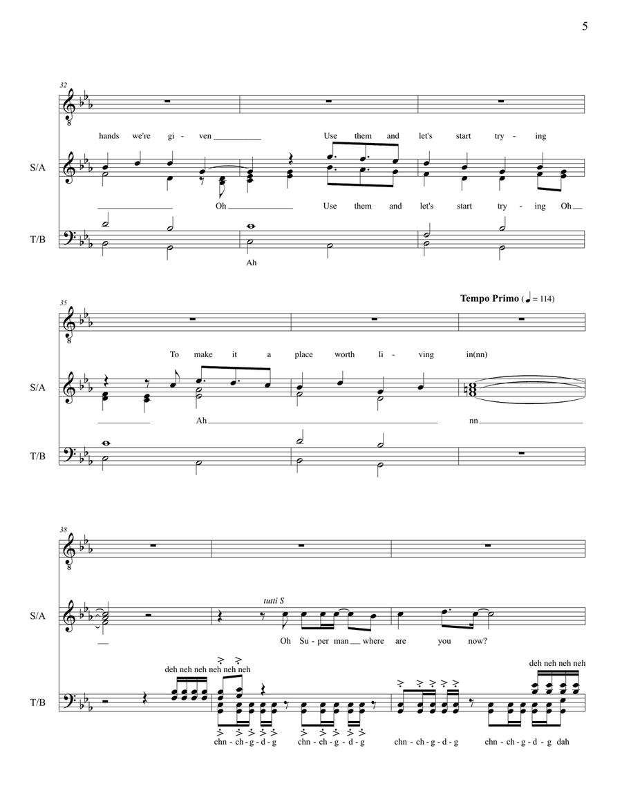 Land Of Confusion 4-Part scores gallery preview page 5