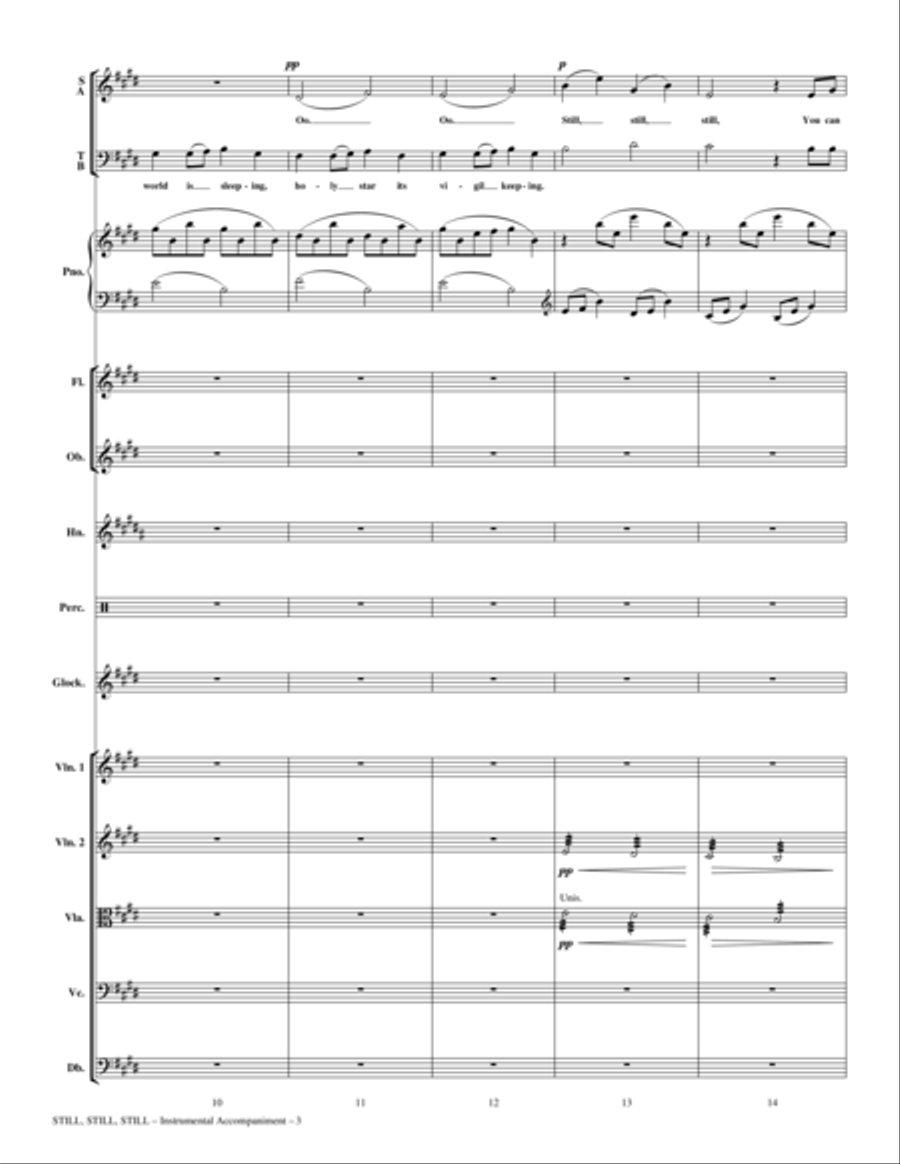 Still, Still, Still (with Brahms' Lullaby) - Full Score Choir scores gallery preview page 3