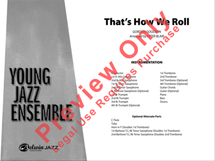 That's How We Roll Jazz Ensemble scores gallery preview page 2