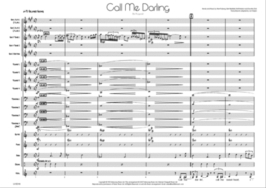 Call Me Darling Big Band scores gallery preview page 2
