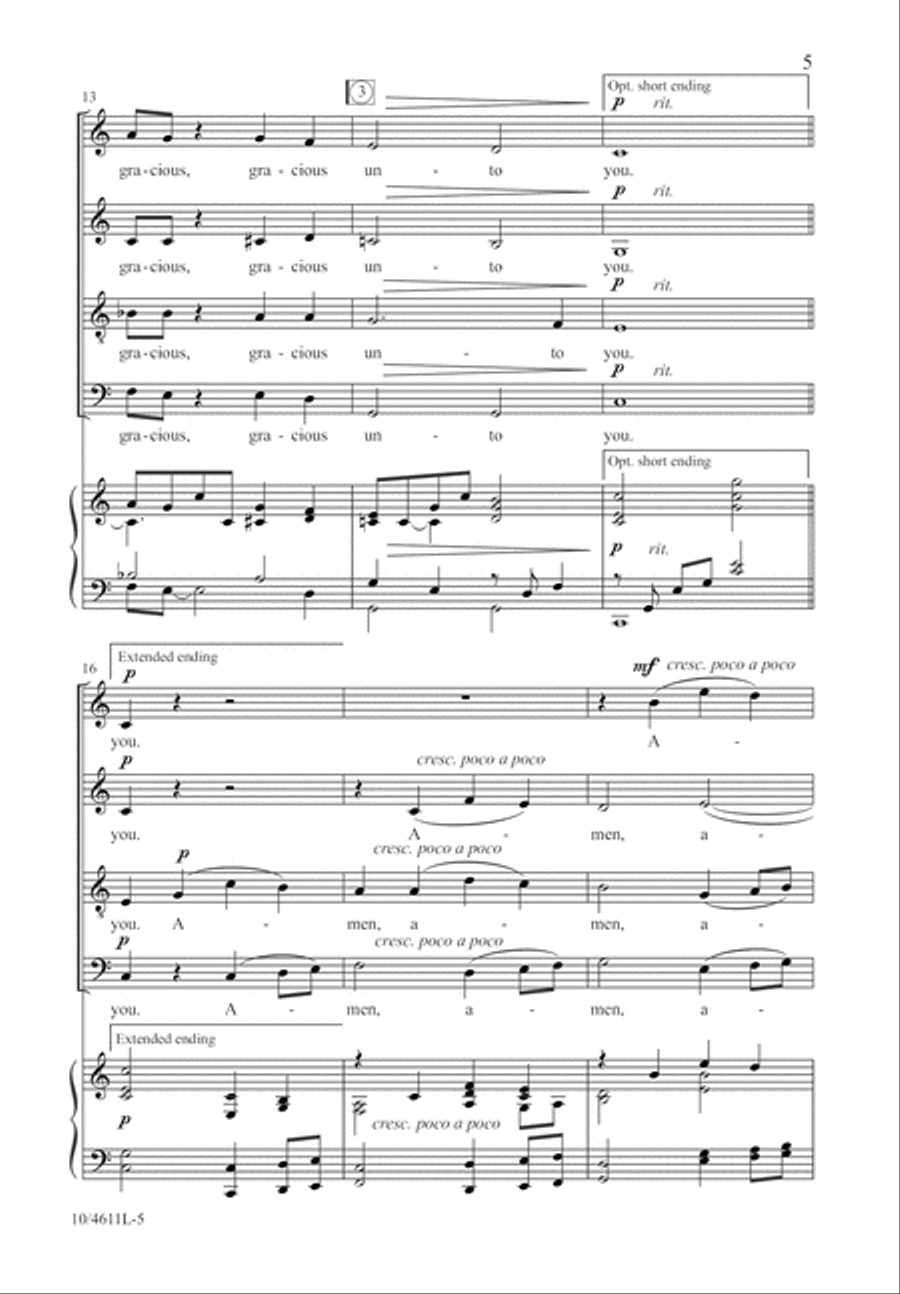 The Lord Bless You and Keep You 4-Part scores gallery preview page 5