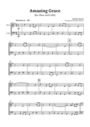 Amazing Grace (Oboe and Cello) - Beginner Level