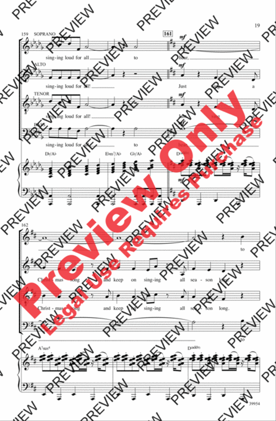 Elf: A Medley from the Broadway Musical 4-Part scores gallery preview page 19