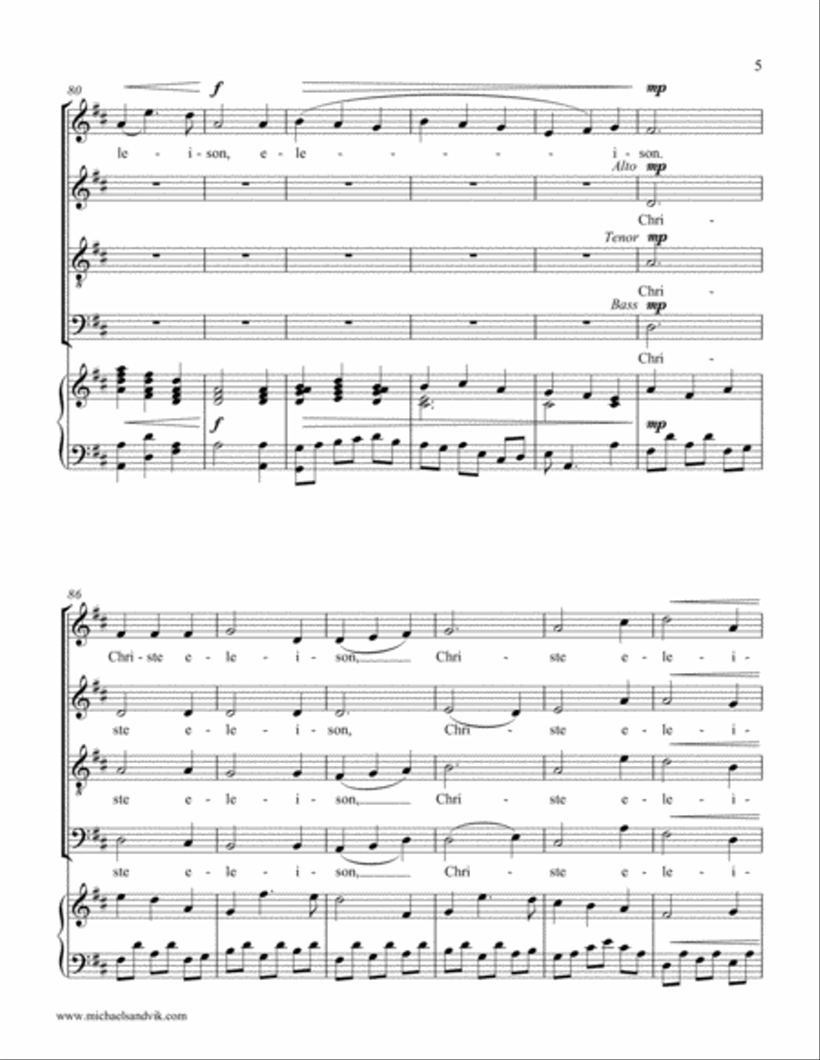 Kyrie Eleison 4-Part scores gallery preview page 5