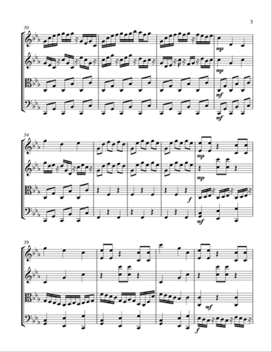Playing Chess String Quartet scores gallery preview page 3