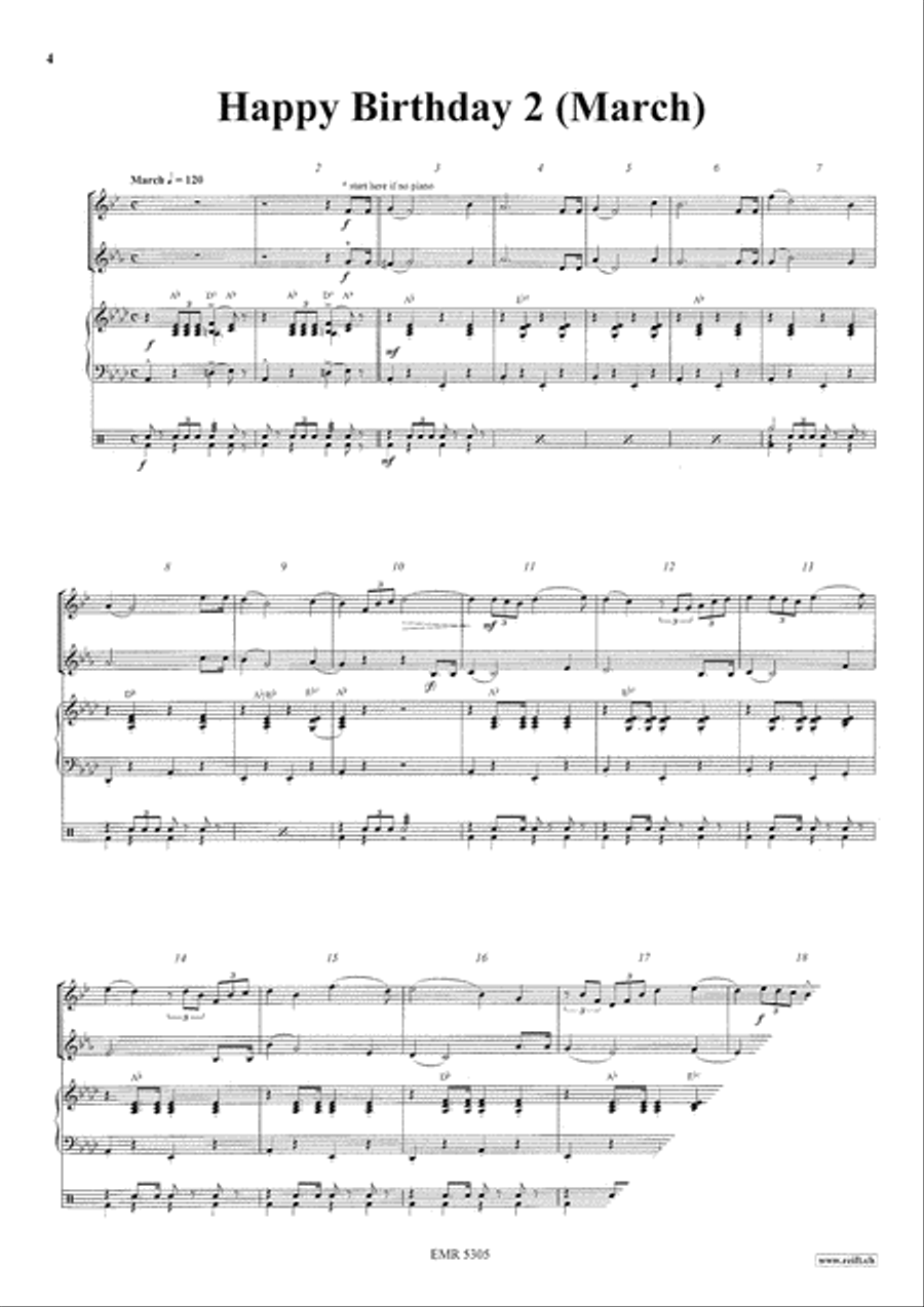 Happy Birthday Happy Birthday Clarinet scores gallery preview page 4