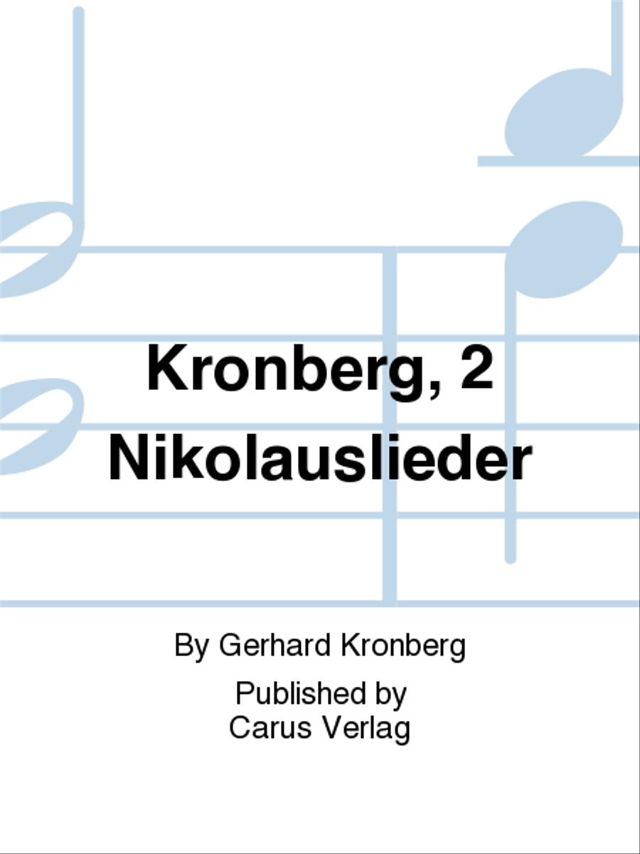 Kronberg, 2 Nikolauslieder Score scores gallery preview page 1