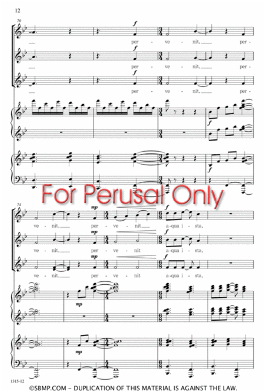 Vidi Aquam - SSA Octavo SSA scores gallery preview page 10