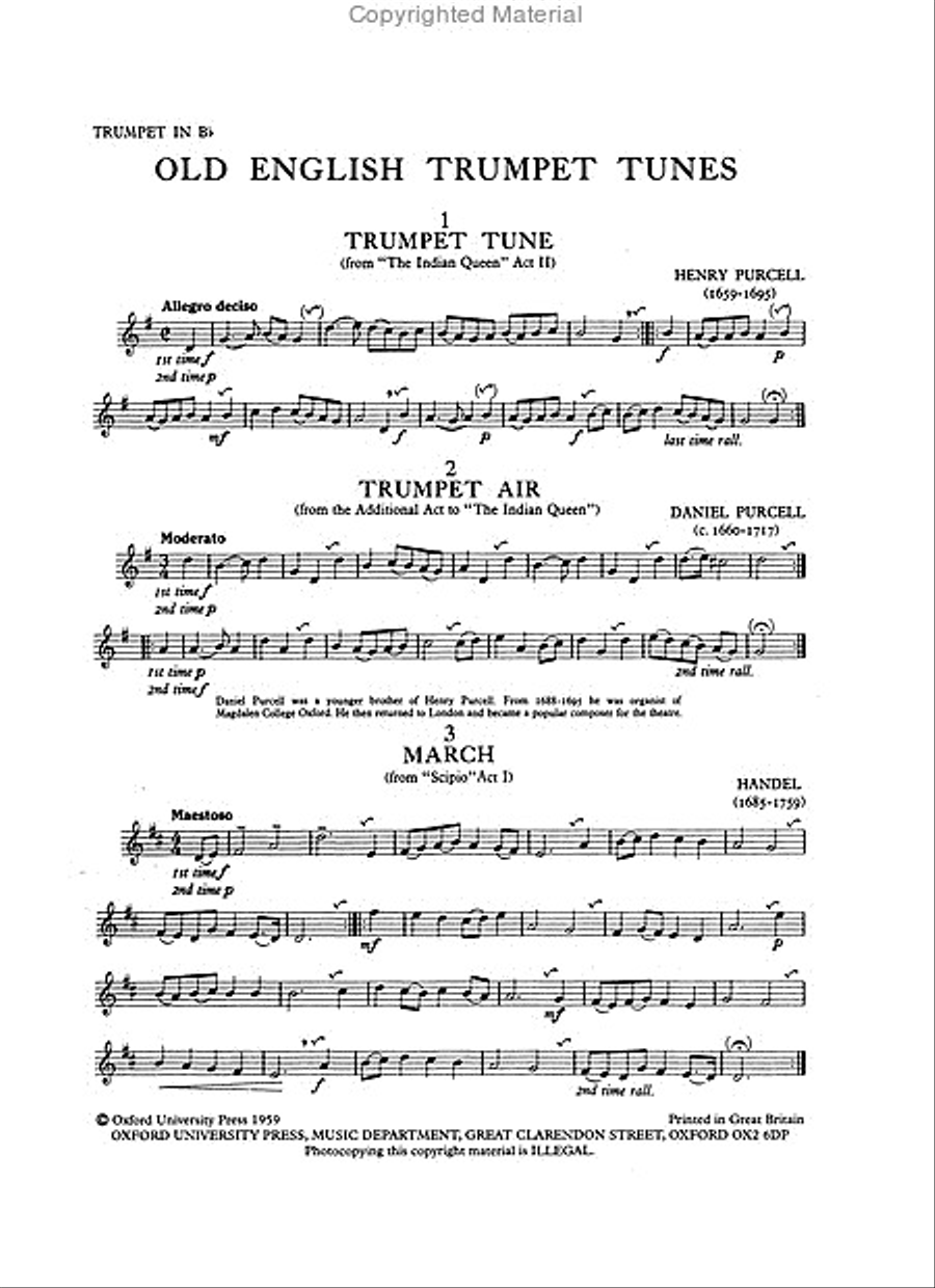 Old English Trumpet Tunes Trumpet Solo scores gallery preview page 4