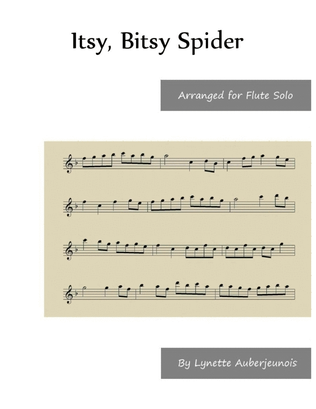Book cover for Itsy, Bitsy Spider - Flute Solo.