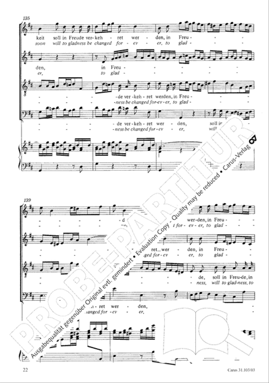 You shall be weeping and crying (Ihr werdet weinen und heulen) 4-Part scores gallery preview page 23