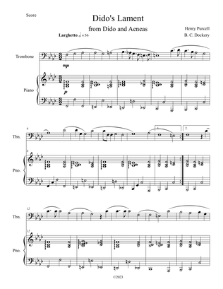 Dido's Lament (Trombone Solo with Piano Accompaniment)