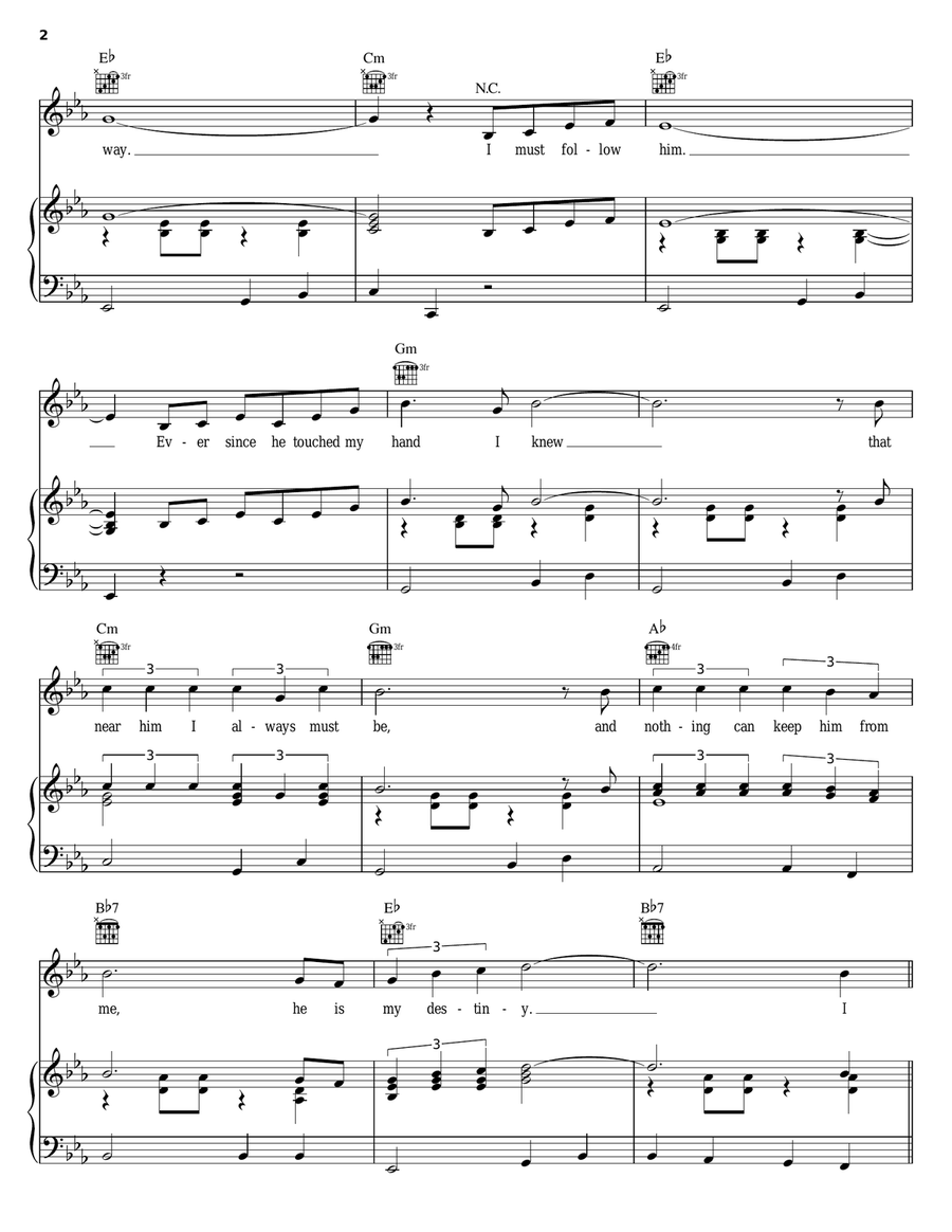I Will Follow Him (I Will Follow You) Piano, Vocal, Guitar scores gallery preview page 2
