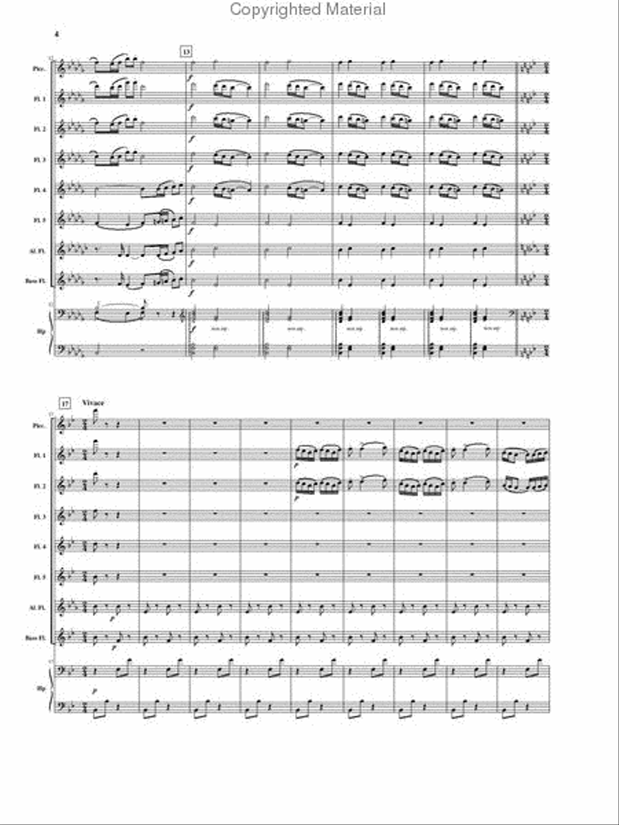 Hungarian Dance (Czardus) Flute Choir scores gallery preview page 4