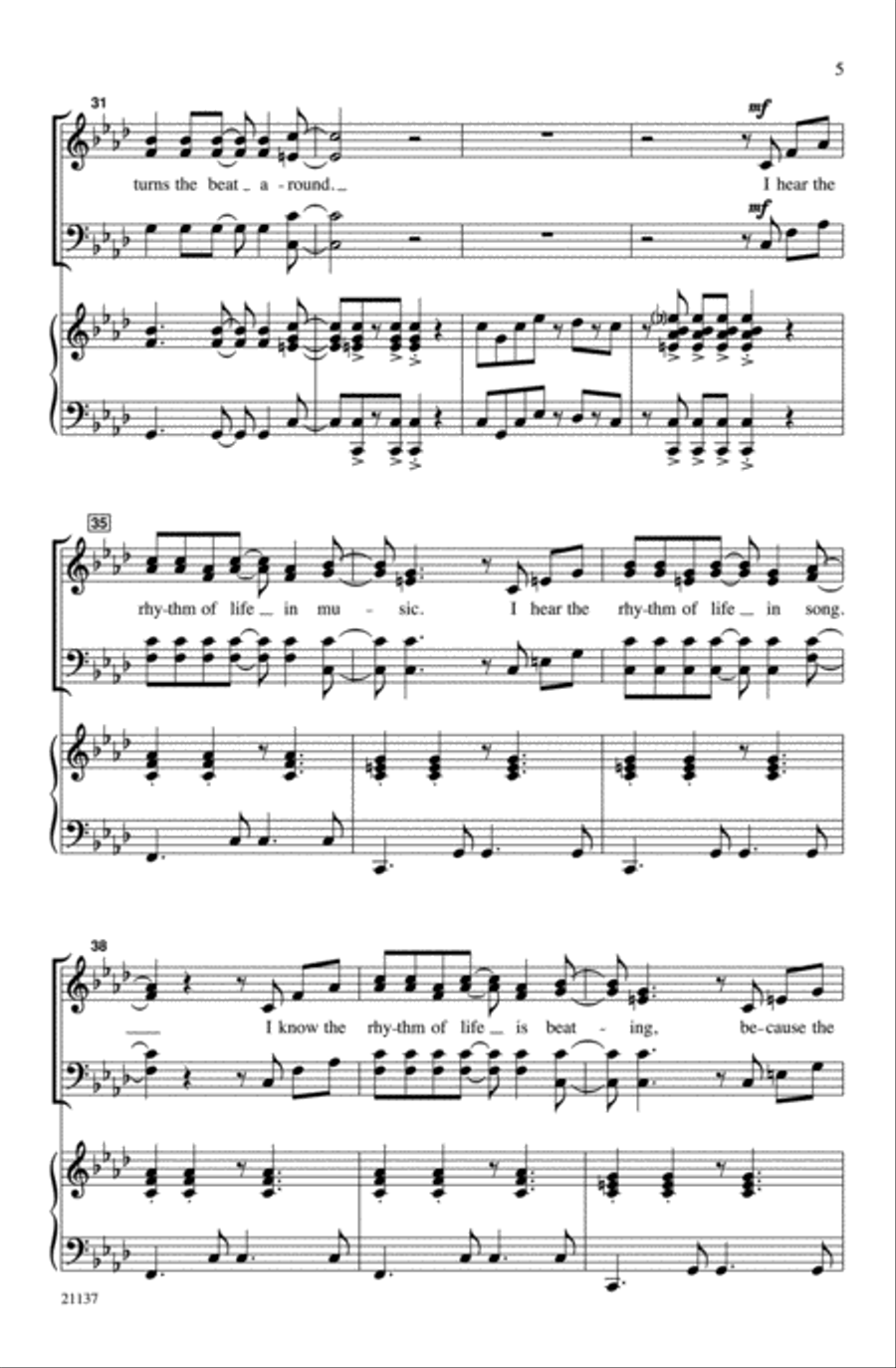 Oye la Música (Hear the Music) Choir scores gallery preview page 4