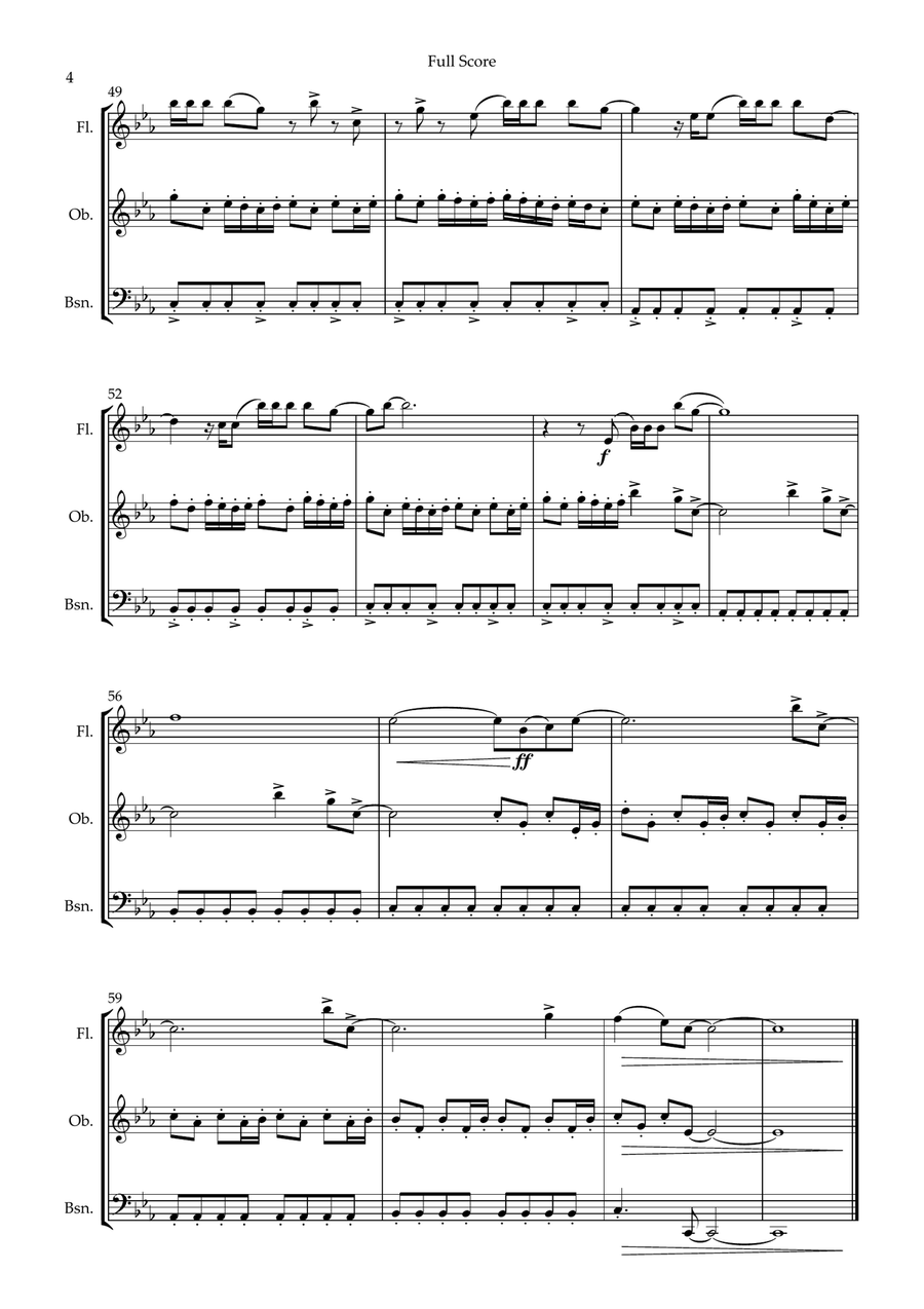Running Up That Hill Running Up That Hill Woodwind Trio scores gallery preview page 4
