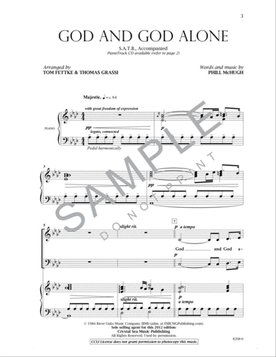God and God Alone 4-Part scores gallery preview page 2
