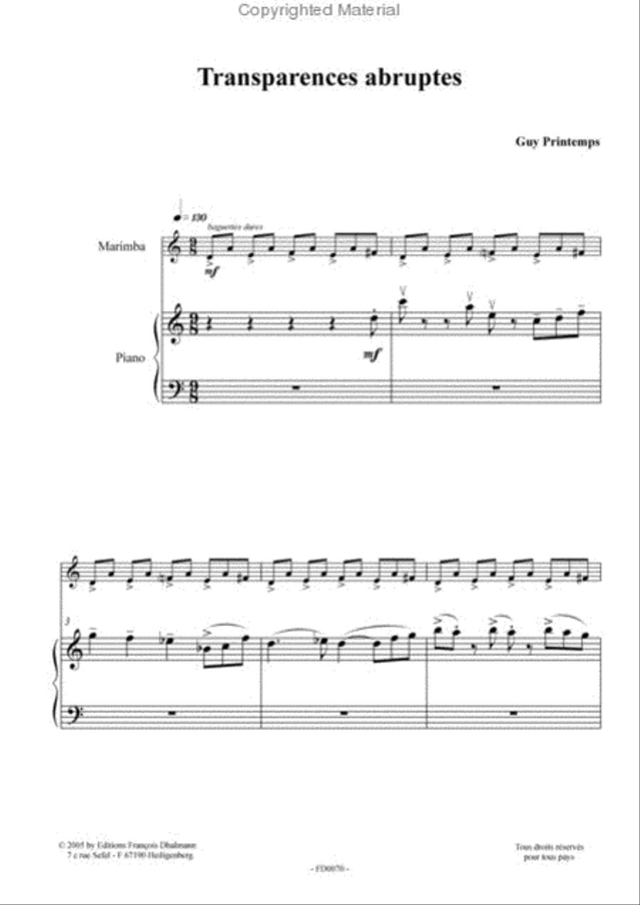 Transparences abruptes Piano scores gallery preview page 2