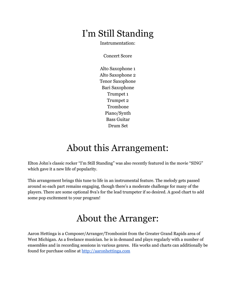 I'm Still Standing Small Ensemble scores gallery preview page 2
