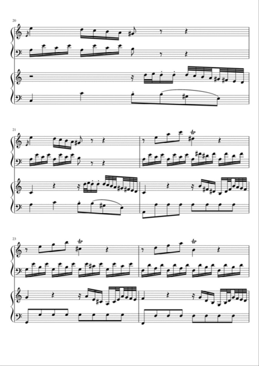 Concertino in C 2 Pianos, 4-Hands scores gallery preview page 4