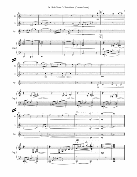 O Little Town of Bethlehem (Instrumental - SCORE and PARTS) image number null