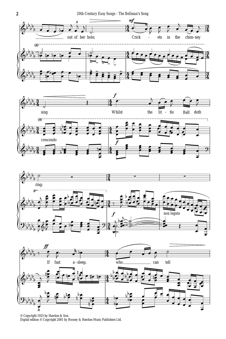 The Bellman's Song Piano, Vocal scores gallery preview page 2