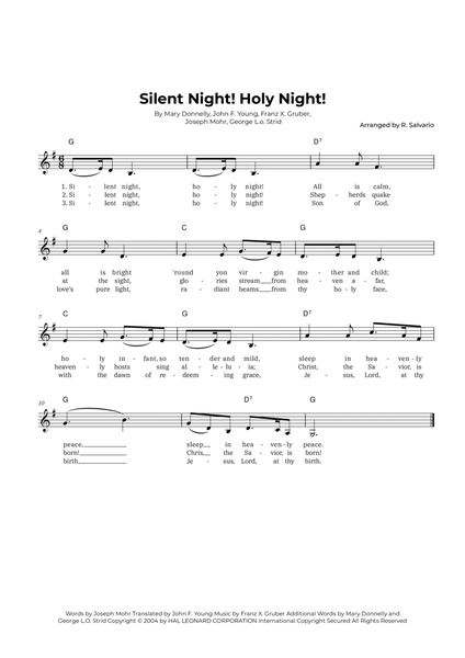 Silent Night! Holy Night! (Key of G Major) image number null