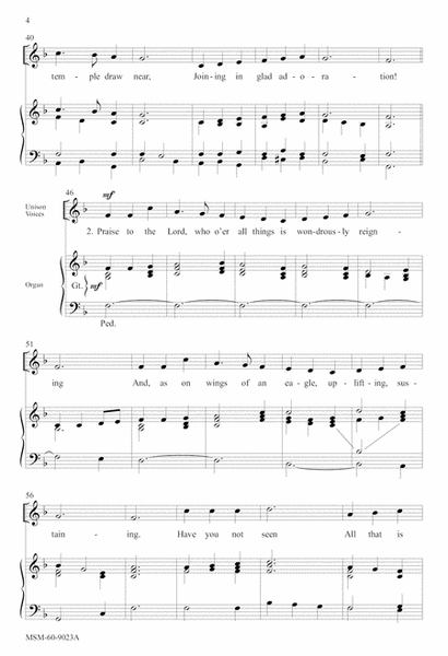 Praise to the Lord the Almighty (Downloadable Choral Score)