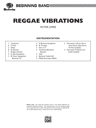 Book cover for Reggae Vibrations: Score