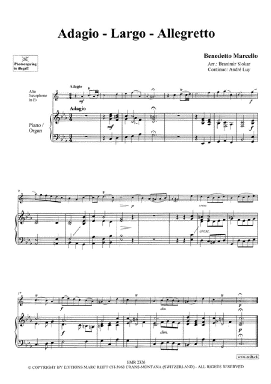 Baroque Masterpieces Alto Saxophone scores gallery preview page 3