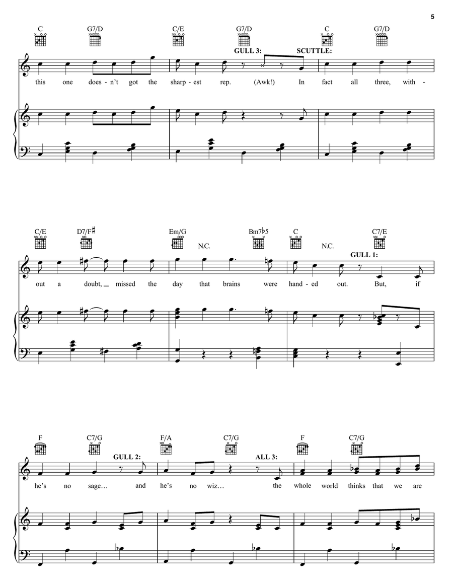 Positoovity (from The Little Mermaid: A Broadway Musical) Piano, Vocal, Guitar scores gallery preview page 5