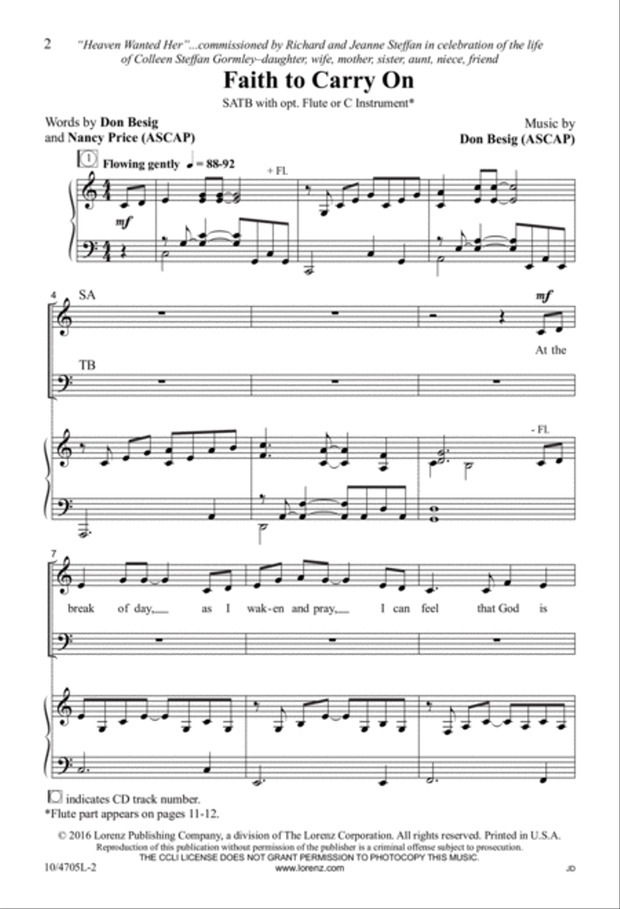 Faith to Carry On Faith to Carry On 4-Part scores gallery preview page 2
