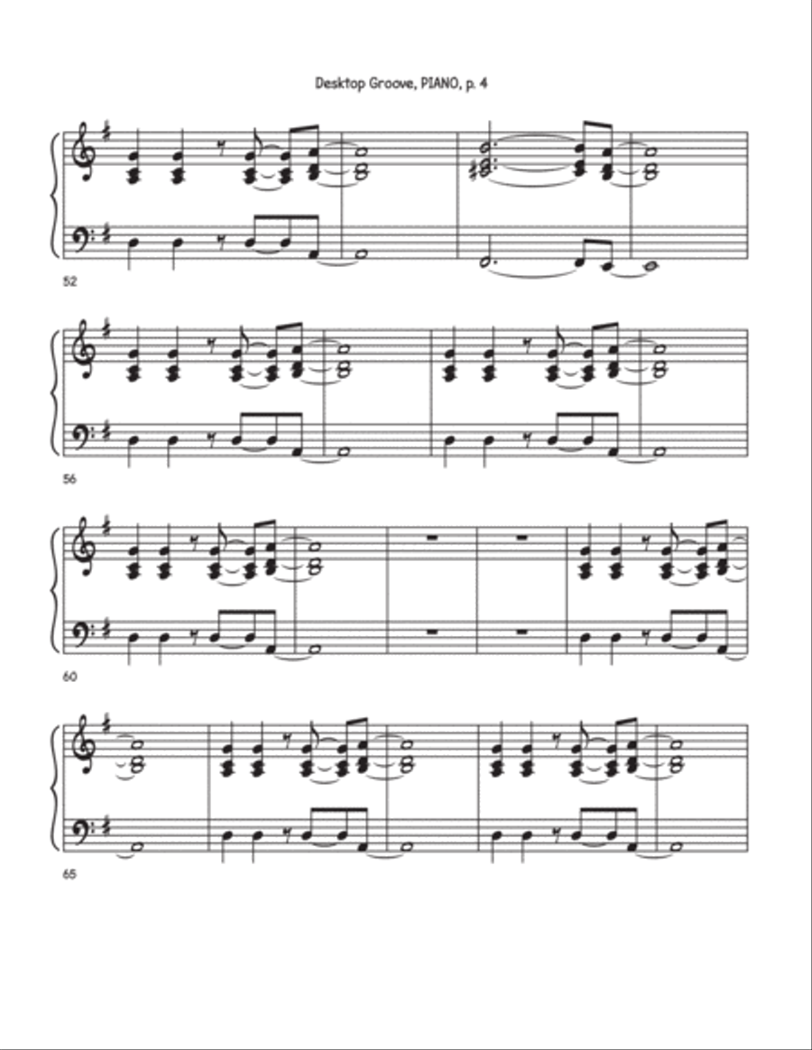 Desktop Grove for big band piano Jazz Ensemble scores gallery preview page 4