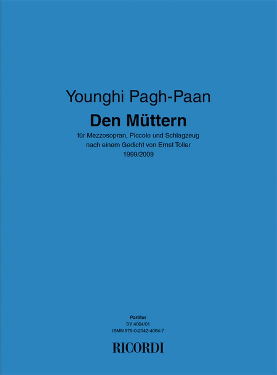 Den Müttern Mezzo-Soprano Voice scores gallery preview page 1