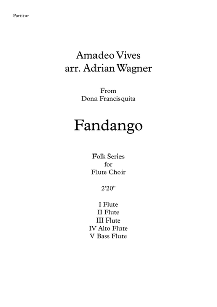 "Fandango" (Amadeo Vives) Flute Choir arr. Adrian Wagner image number null