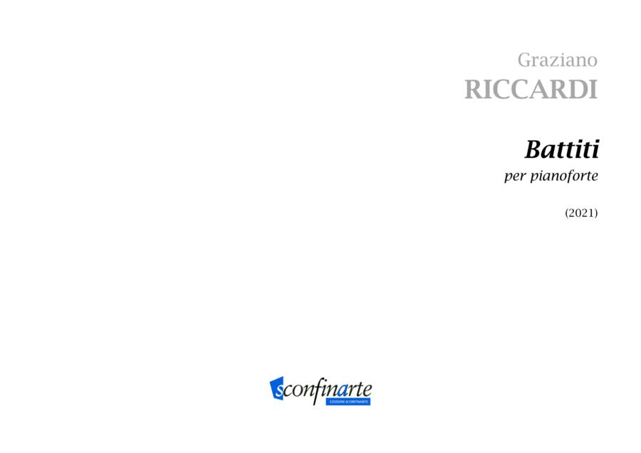 Graziano Riccardi: Battiti (ES-23-006) Piano Solo scores gallery preview page 1