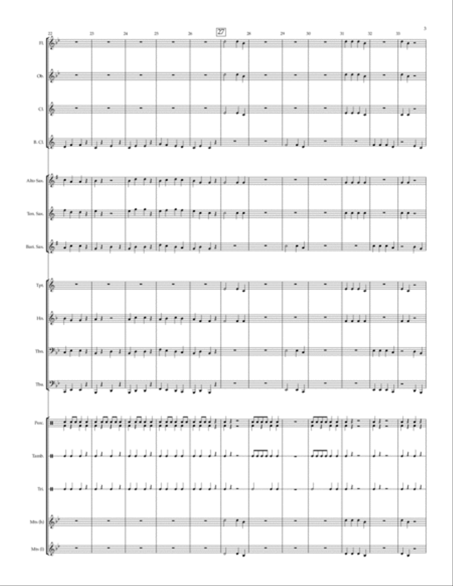 Folk Dance - for beginning band Concert Band scores gallery preview page 5