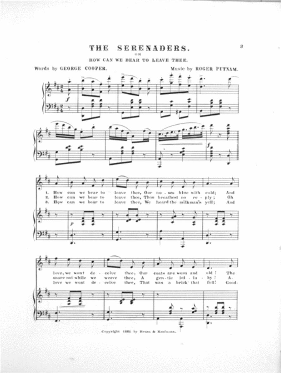 The Serenaders or, How Can We Bear To Leave Thee! Comic Song With Chorus & Dance Choir scores gallery preview page 2