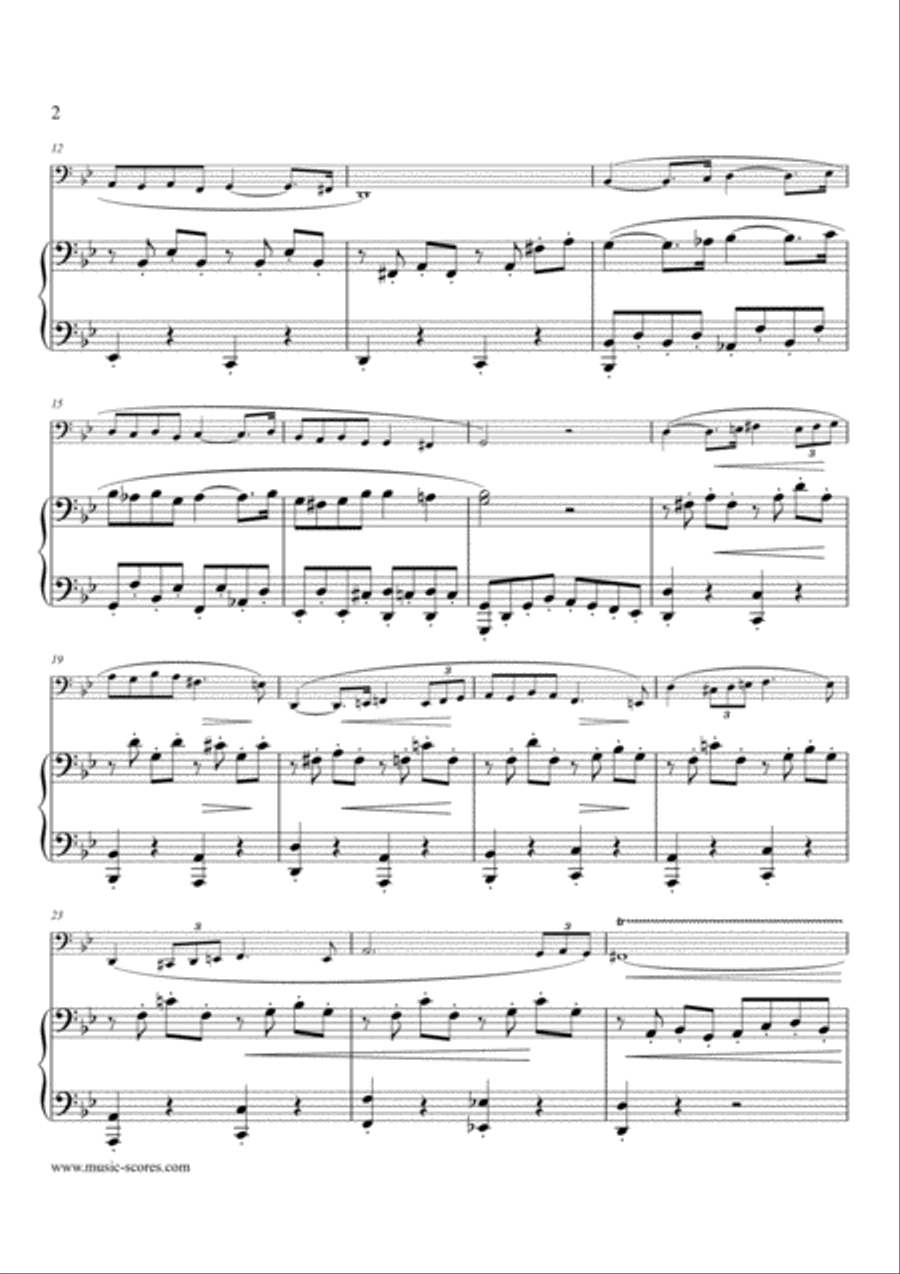Op.50 Pavane - Bassoon and Piano Bassoon Solo scores gallery preview page 2