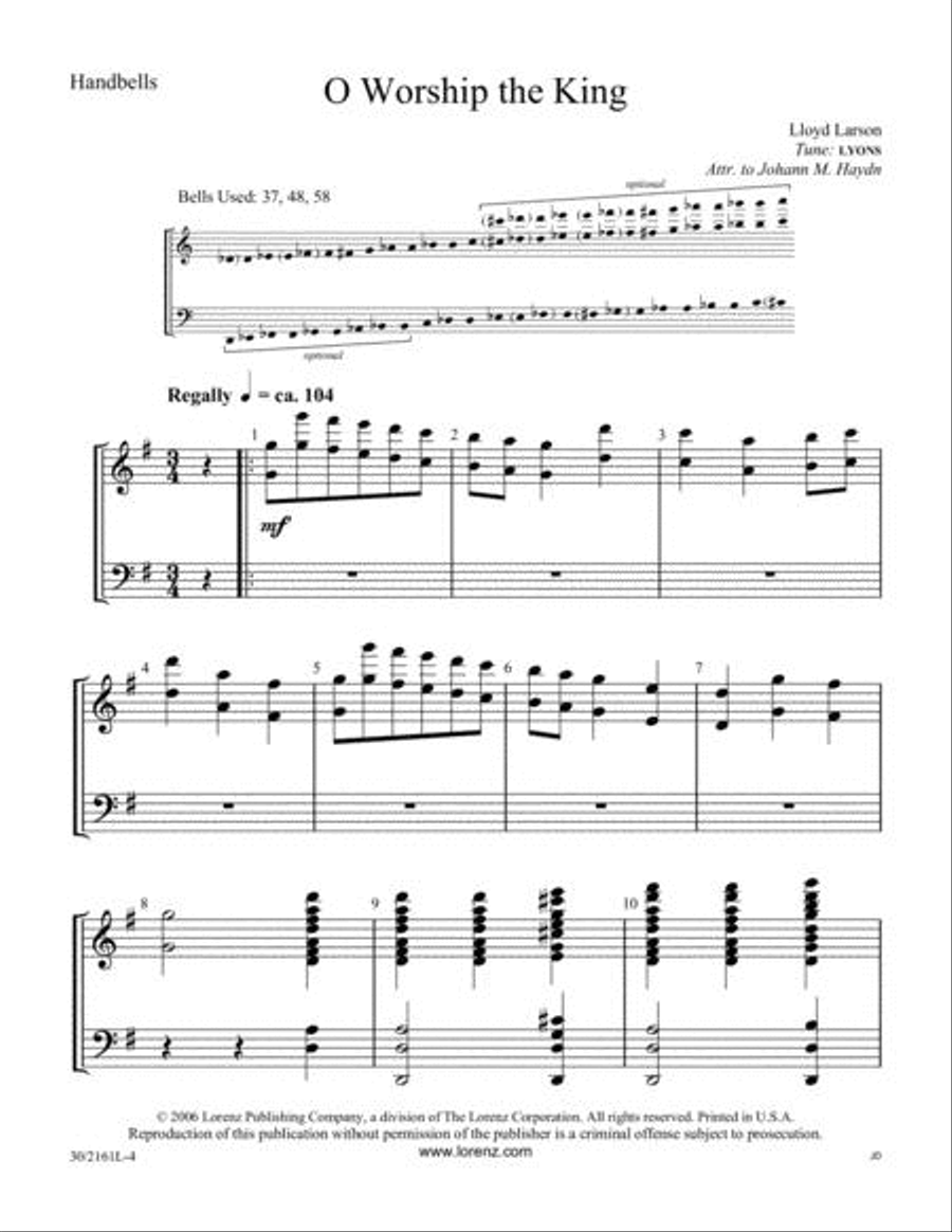 Enhancements for Congregational Singing - Handbell Part (reproducible) image number null