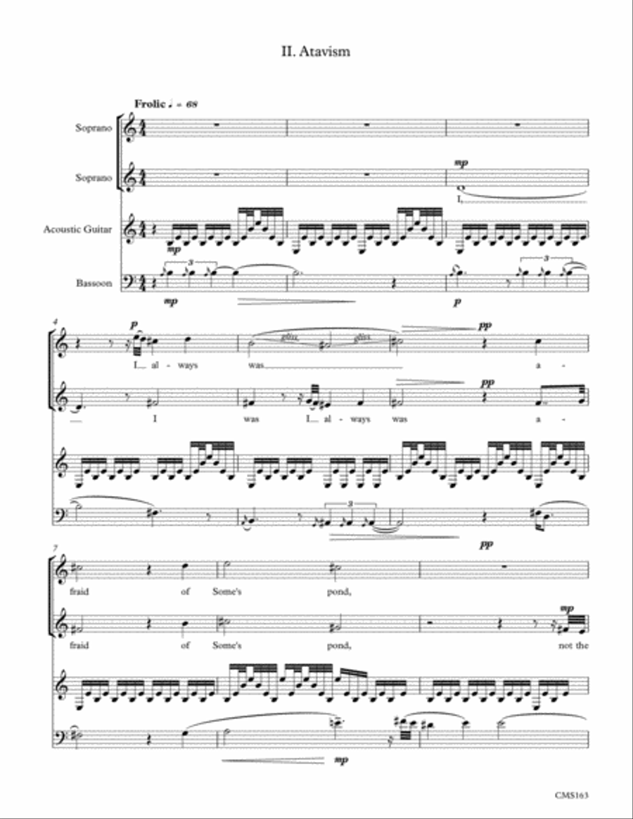 Three Poems by Elinor Wylie Bassoon scores gallery preview page 5
