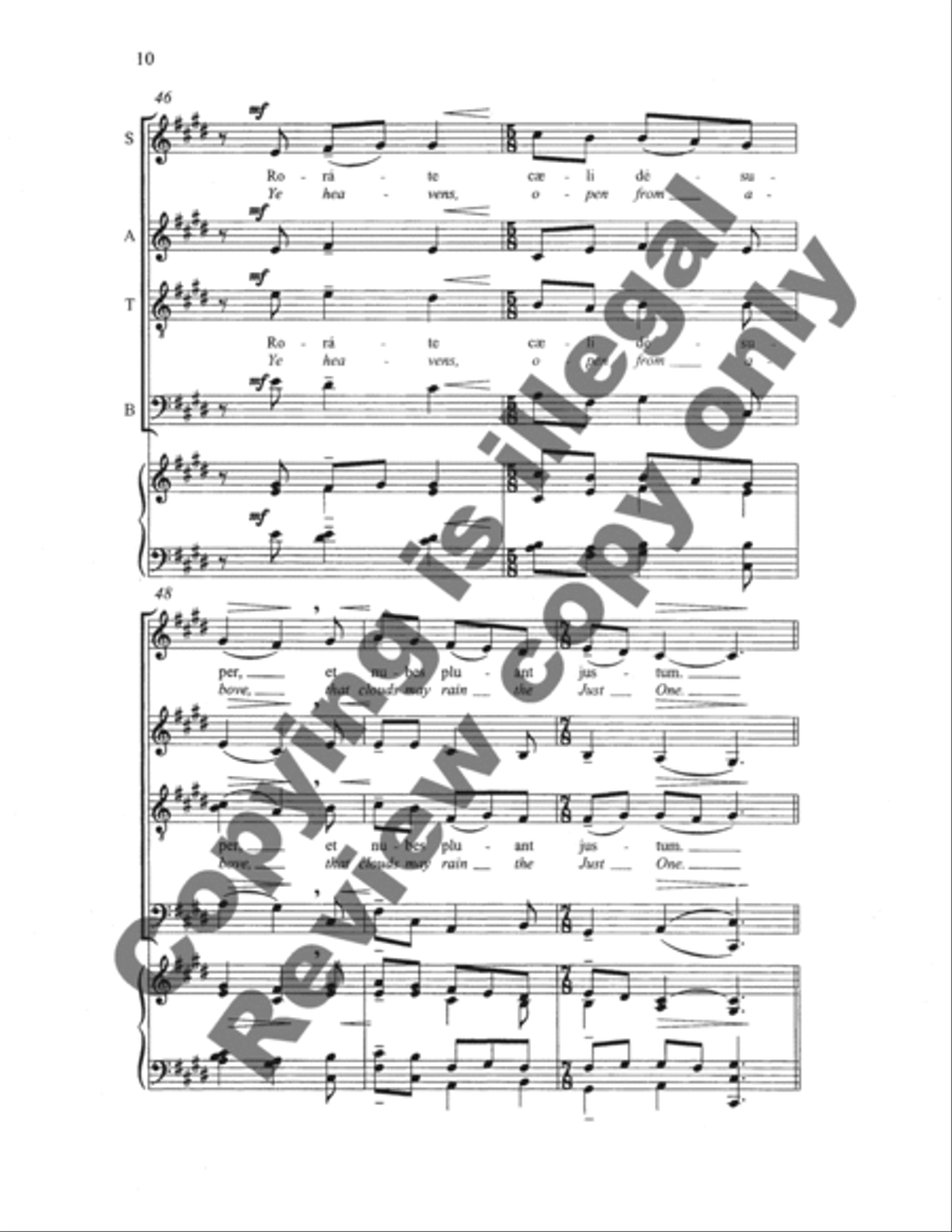 Four Motets on Plainsong Themes: 1. Rorate caeli desuper 4-Part scores gallery preview page 8