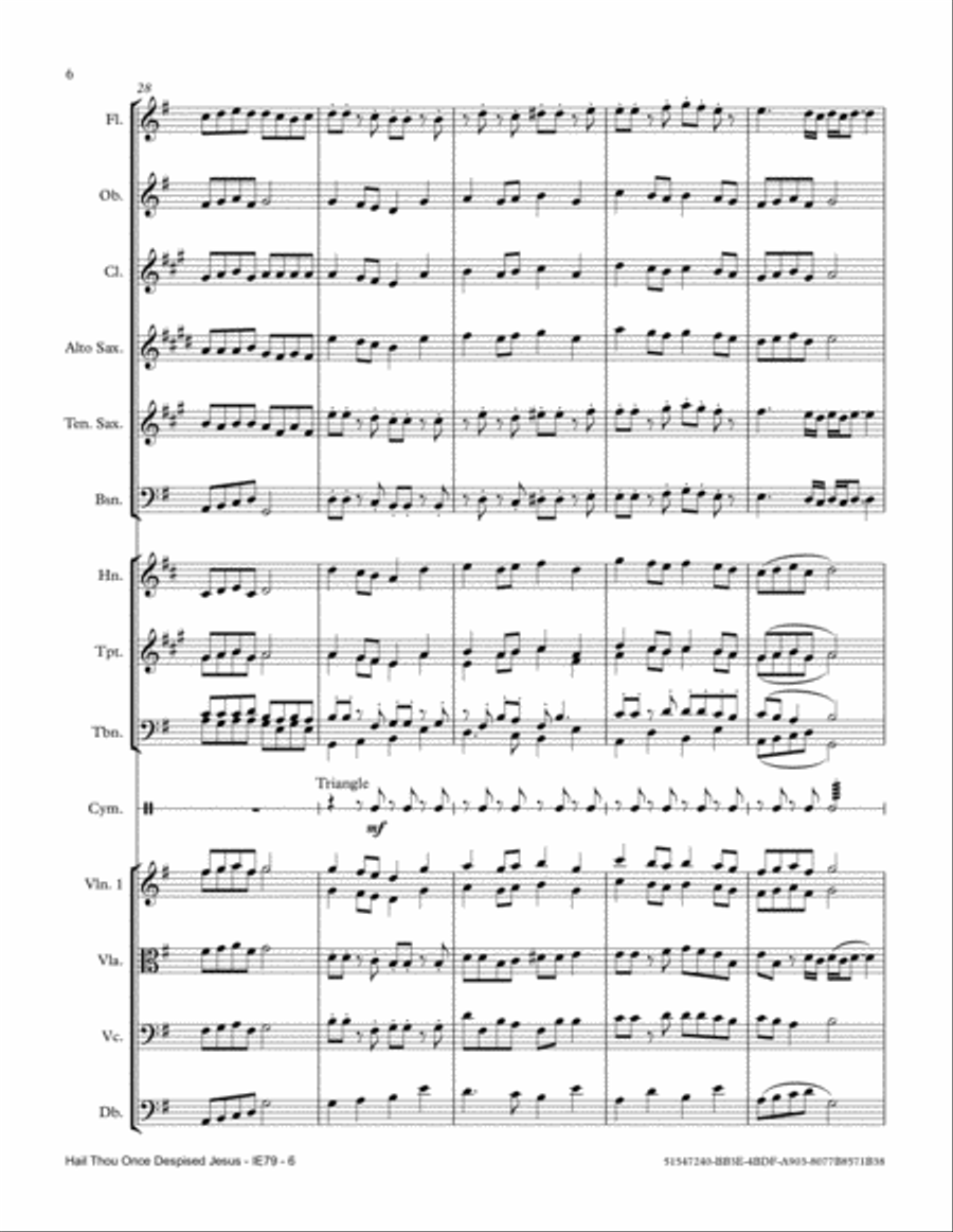 Hail Thou Once Despised Jesus Hail Thou Once Despised Jesus Full Orchestra scores gallery preview page 6