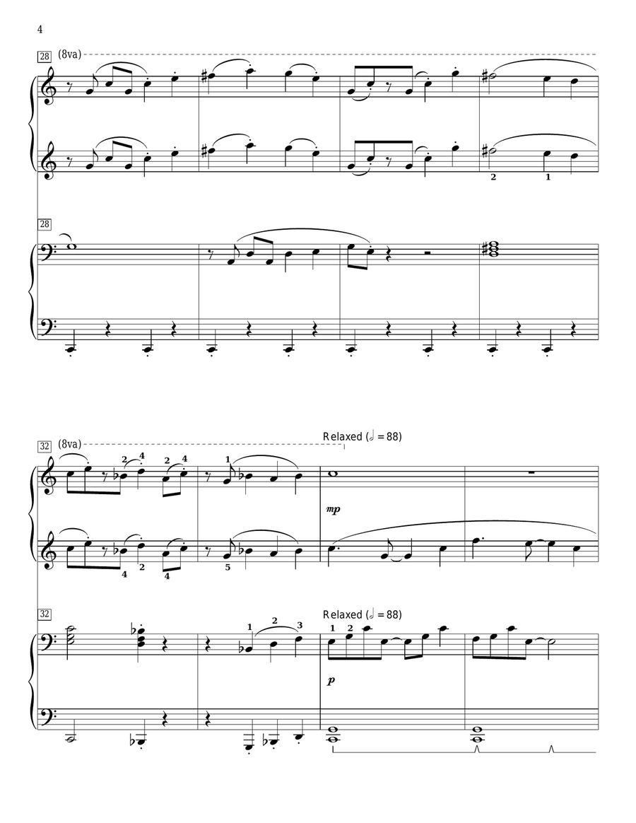 A Wind Of Promise Piano Duet scores gallery preview page 4