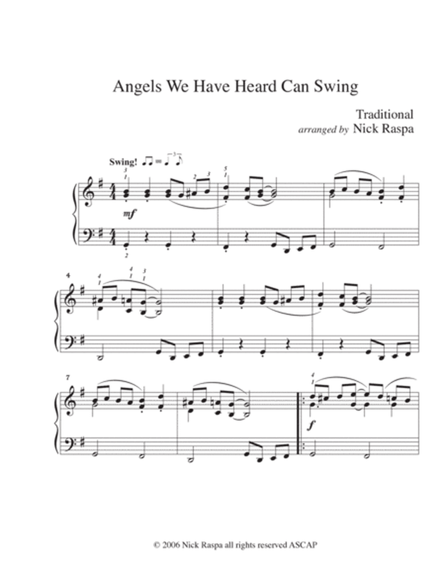 Angels We Have Heard Can Swing (early intermediate piano) image number null