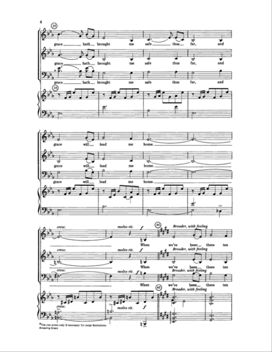 Amazing Grace 3-Part scores gallery preview page 4