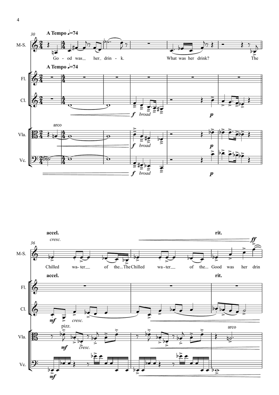 Maiden in the Moor, Op. 18 Small Ensemble scores gallery preview page 4