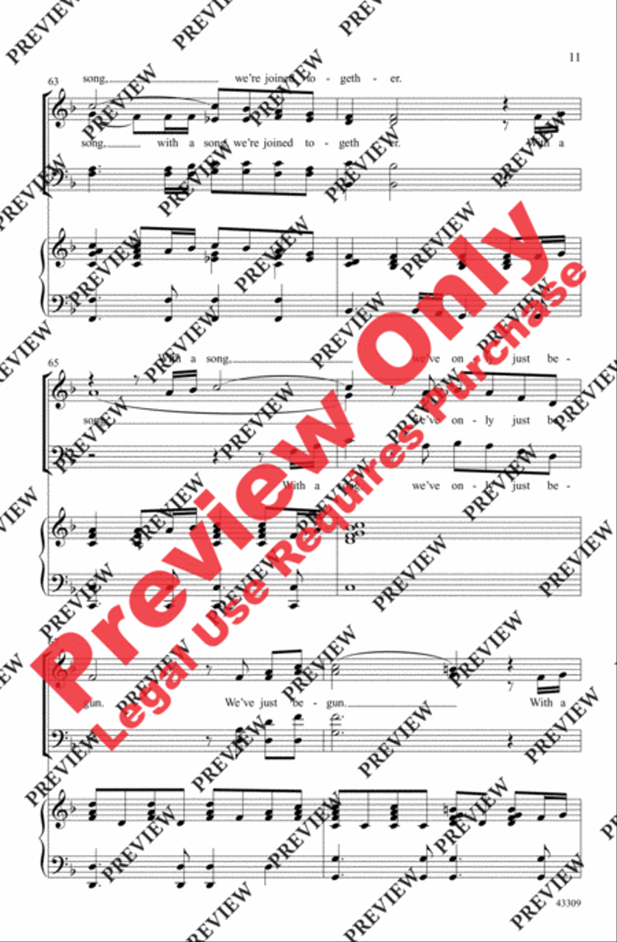 With a Song - SoundTrax CD (CD only) Choir scores gallery preview page 11